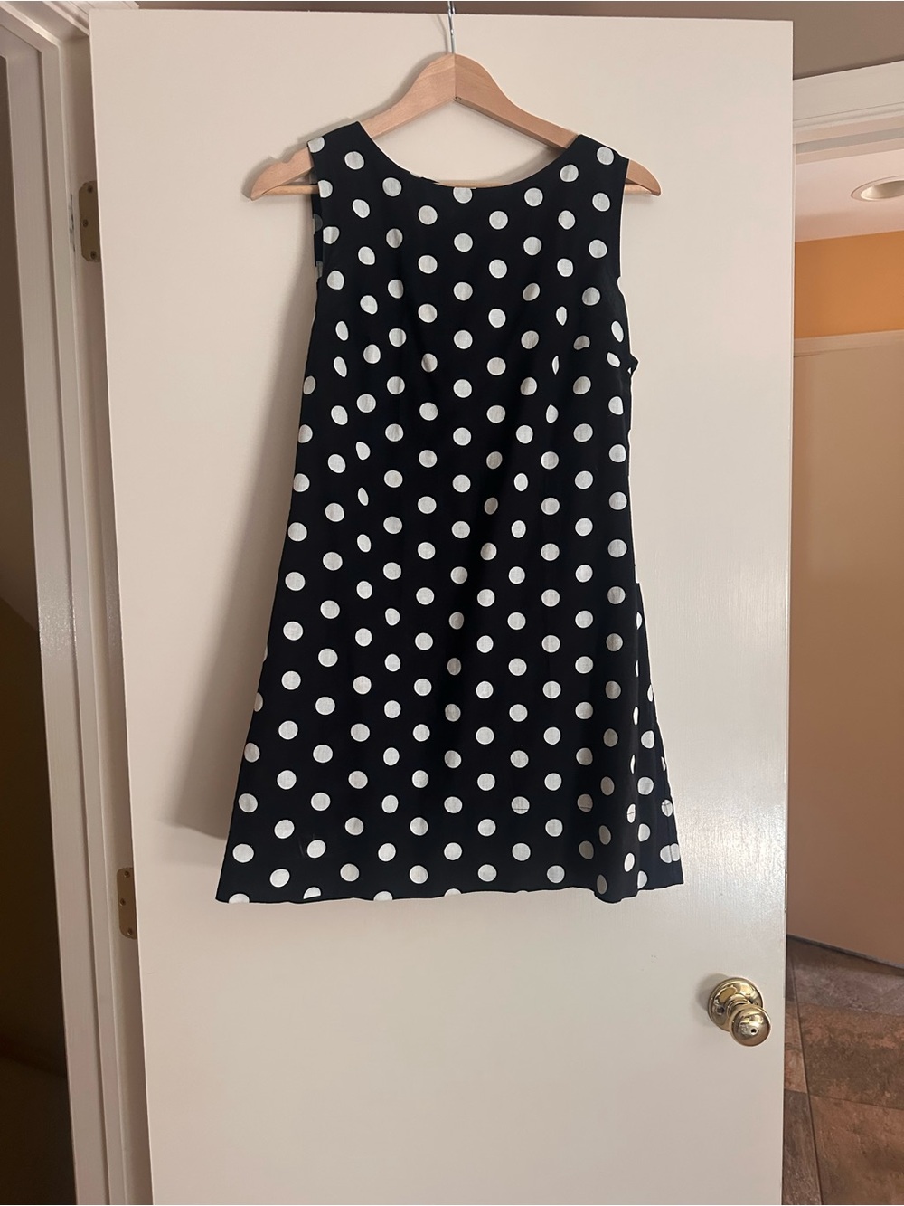 GAP Black Dress with White Polka Dots